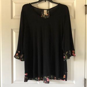 Terra & Sky Floral Blouse